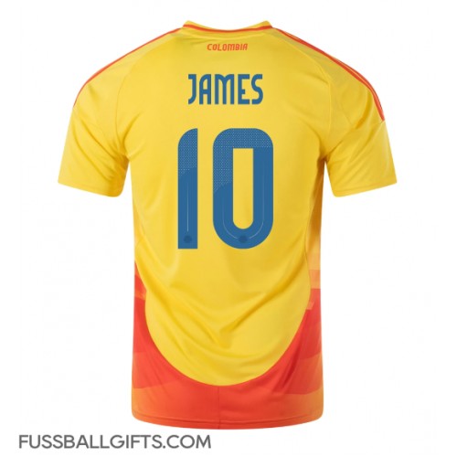 Kolumbien James Rodriguez #10 Fußballbekleidung Heimtrikot Copa America 2024 Kurzarm